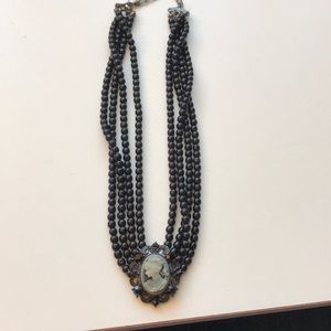 Cameo style choker necklace